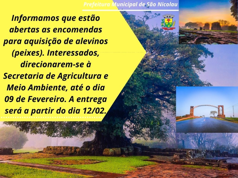 ABERTA TEMPORADA DE ENCOMENDAS PARA ALEVINOS